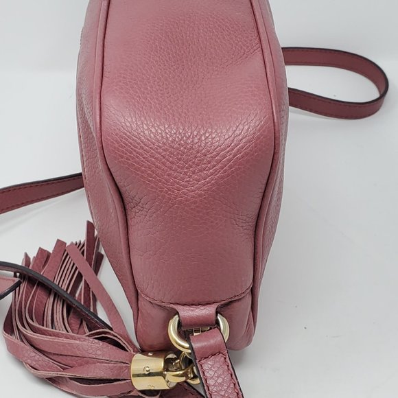 Auth Gucci Soho Disco Camera Leather Crossbody Bag - Picture 10 of 15